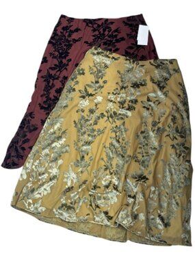 Bundle-Nordstrom Rack Skirts Women's Size Medium Yellow Brown NWT